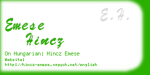 emese hincz business card